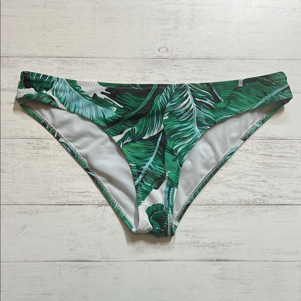 Tropical Green Leaf Bikini Bottom